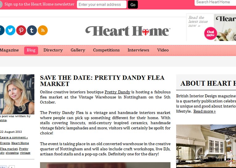 Heart Home Magazine featuring Pretty Dandy