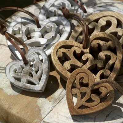 Preview image for Carved Heart Decoration - Small 