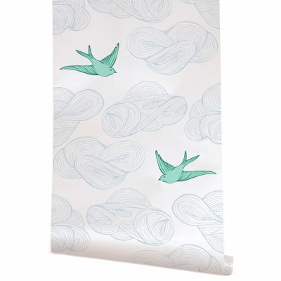 Preview image for Daydream Wallpaper - Mint Green Birds 