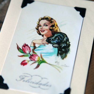 Preview image for Felicidades Vintage Illustrated Card 