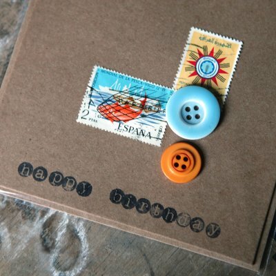 Preview image for Vintage Stamp Birthday Card 